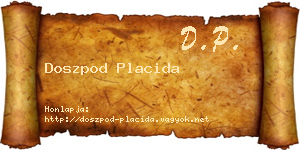 Doszpod Placida névjegykártya